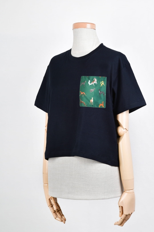 Tshirt_crop_top_zielen_czern