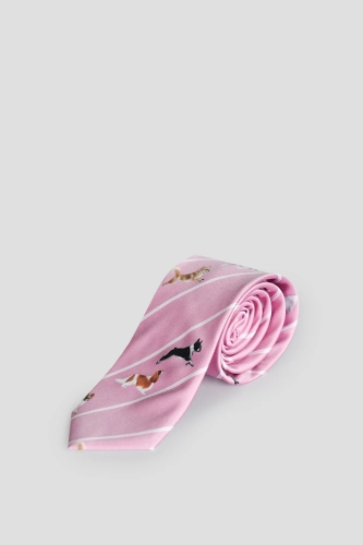 loani_krawat_rozowy_psy