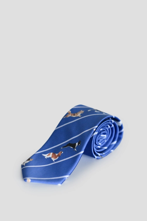 loani_krawat_granatowy_psy